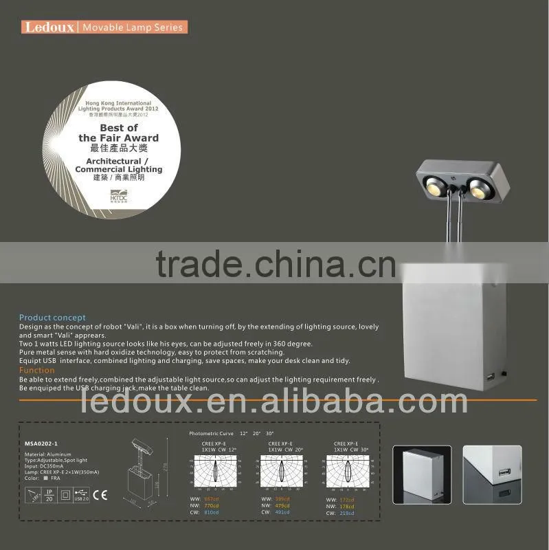 Modern LED recessed wall light 1*2W/step light/Hotel light/Household lighting/large