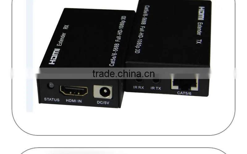 Vision black 50m HDMI extender with IR over Ethernet cat 5e/6