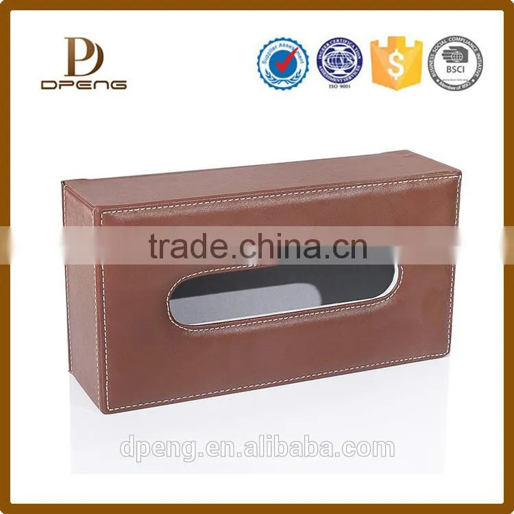 Alibaba Express Custom Excellent Quality Top Leather Tissue Dispenser