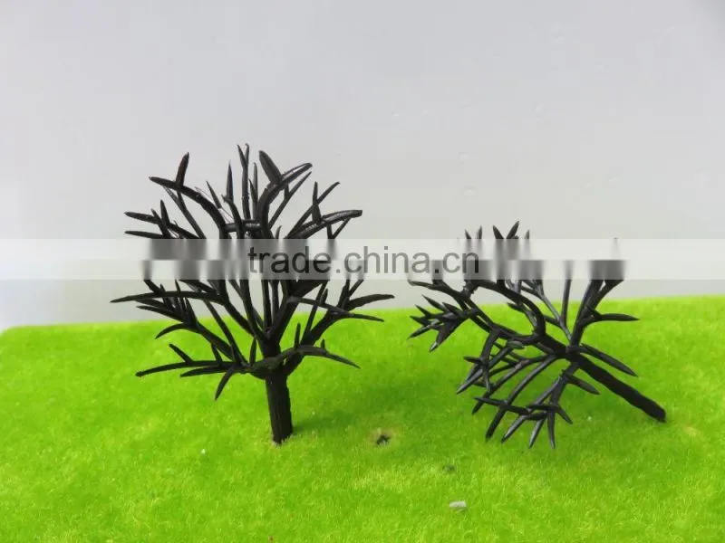 Decorative plastic scale model trees in other construction