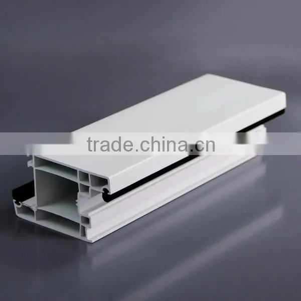 60 mm Series UPVC Plastic Extrusion Profile White BD Plastic Extruded Plastic Inswing Sash Profile
