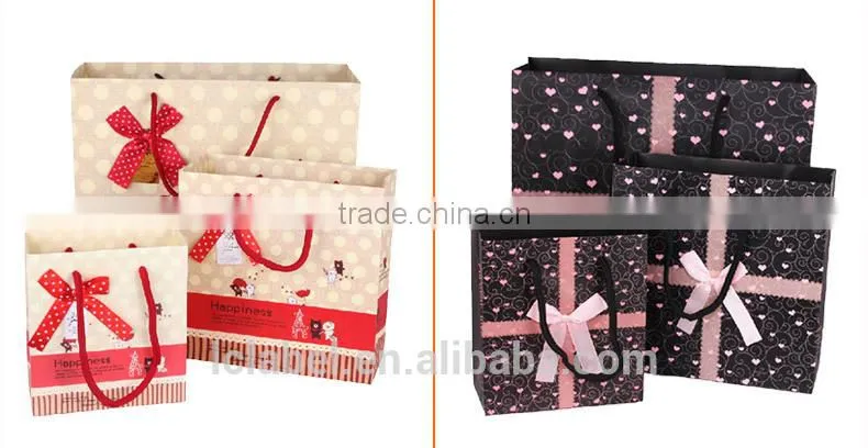 Innovative design cheap small paper gift bags with handles kraft paper bakery bag