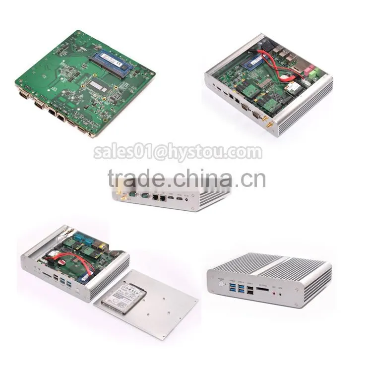 shenzhen computer with Intel Core i5 5200U processor Intel HD Graphics minipc Windows 7 Dual LAN port mini linux embedded pc