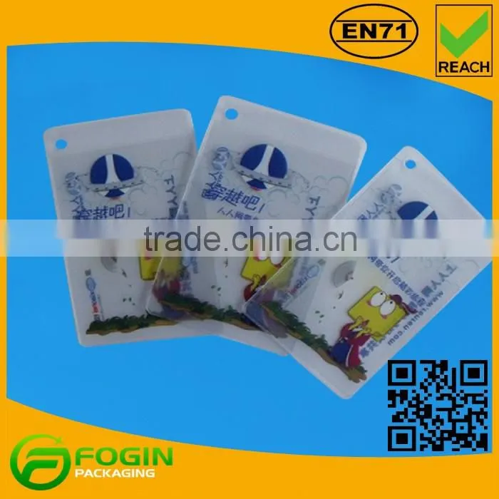 TransparentPVC Business Card Holder with Metal Button Card Packaging