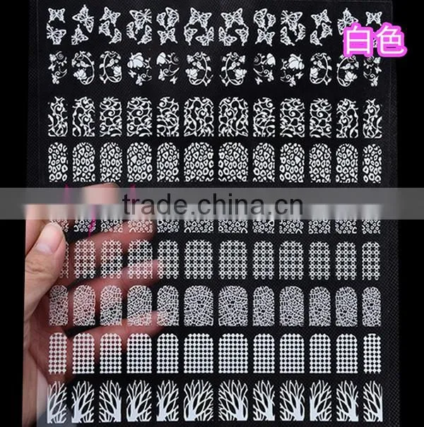 108 one sheet pink nail foil sticker 3D Flower nail decoration foil paper
