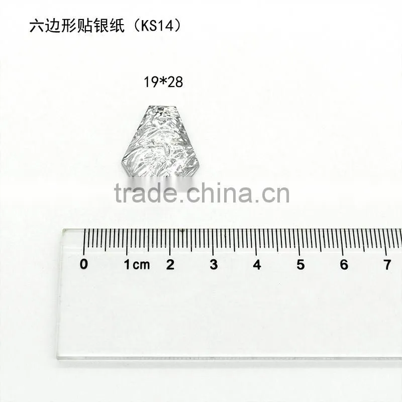 KS14 foiled 19*28 flat back sew on acrylic rhinestones for fashion decoration, craft making, garment bags accessories