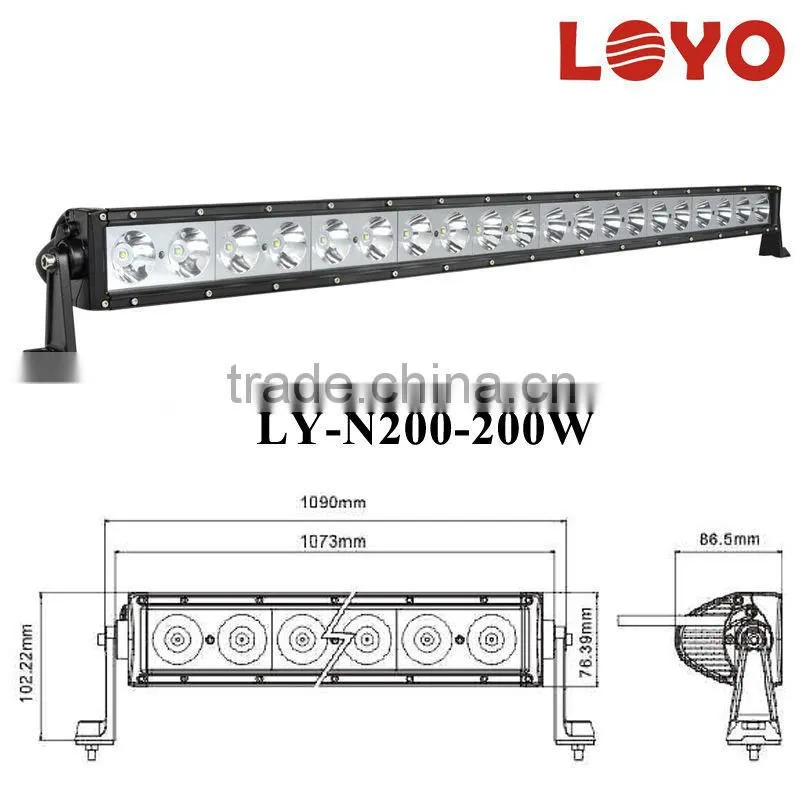 41.5'' 200w single row led roof light bar, led rigid bar light, car led light bar offroad