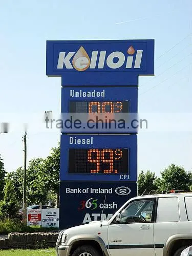 green 12'' 8.889/10 digital numbers gas/oil/petrol station price led display