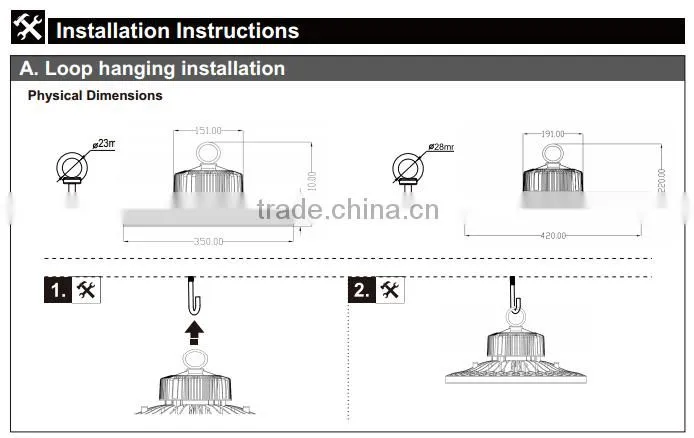 industrial pendant light 100W 150W 200W 240W ufo led high bay light 5 years warranty