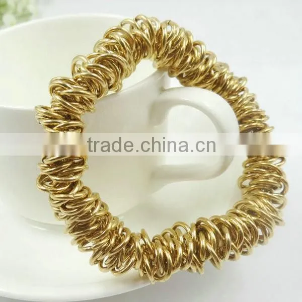 stainless steel jump ring bracelets fashionable bangle