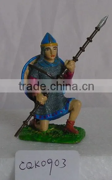 Metal Painting Knight Armor, Colored Soldier Figurines, Painted Warrior