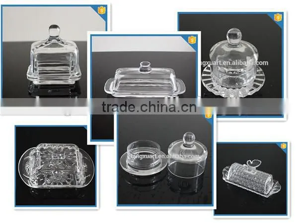 Glass Cloche Glass Plate Set Serving Tray Platter