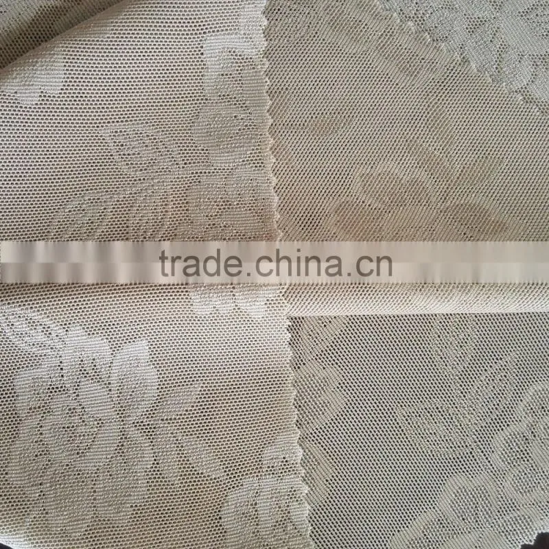 China factory new design 83/17 nylon spandex peony flower patern jacquard fabric, fashion garments jacquard fabric