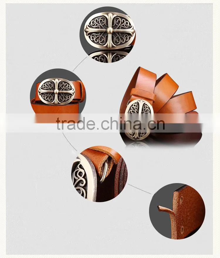 2015 China Factory Good Order Nice Design Leather Belt Women
