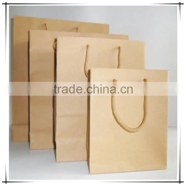 Brown Paper Bag Luxury Shopping Paper Bag For Cloth Foldable Packaging Box