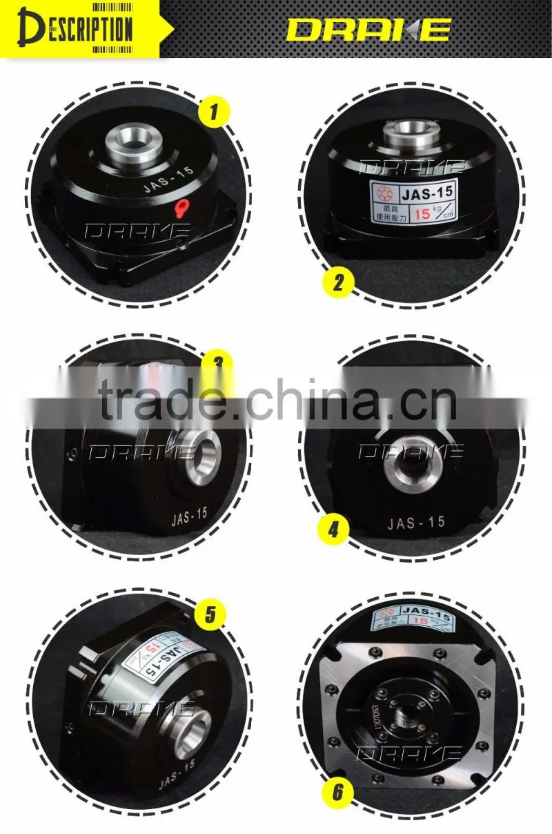 JAS open-center Stationary pneumatic power air lathe Collet Chuck