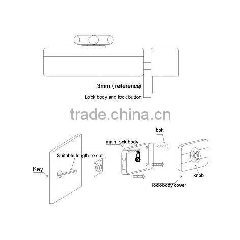 Intelligent electric motor lock with RFID card reader and knob