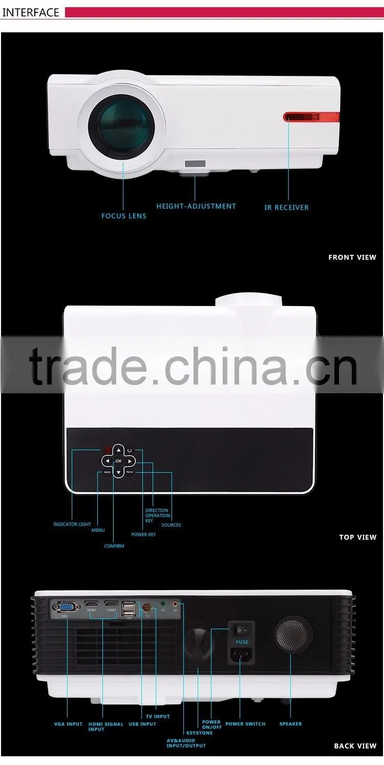 1280x800 WXGA Home Theater Cinema 1080P TV Video Digital HDMI LCD Video fuLL HD LED Projector Proyector Beamer Projetor wifi