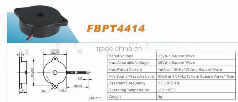 Piezo Ceramic Element FBPT4414