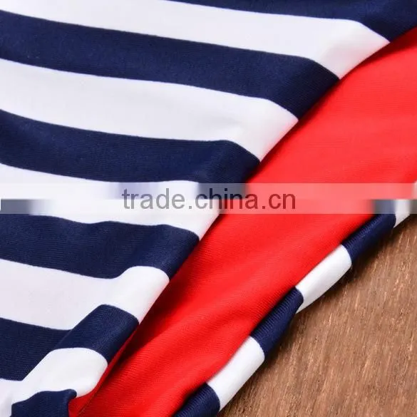 Navy blue and white striped popular Brazilian reversible bikini