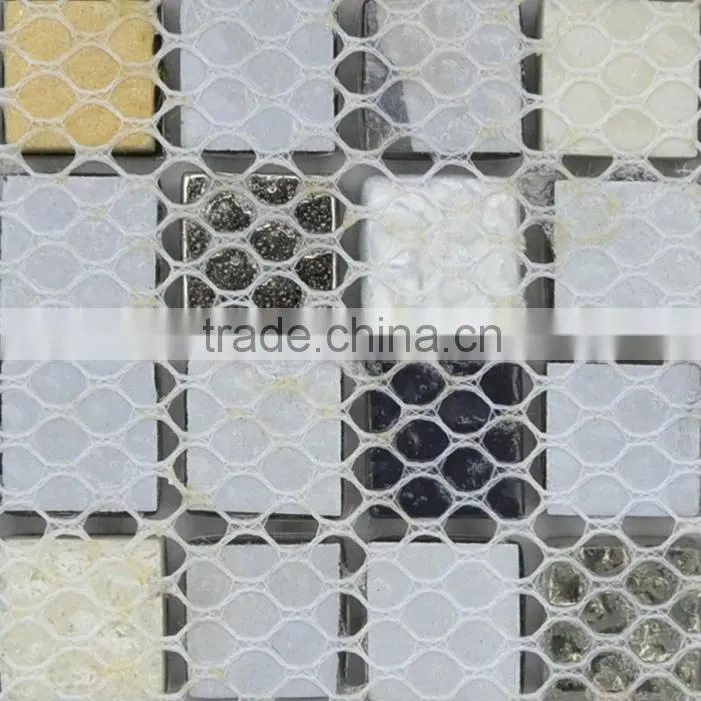 Classical resin mixed glass mosaic tile for decoration