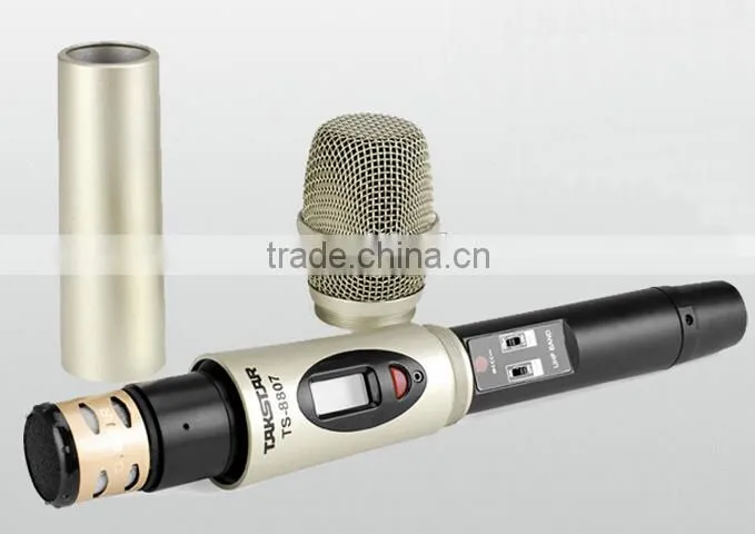Professional KTV UHF Wireless Microphone,Dual channel UHF wireless microphone,Outdoor performance wireless microphone
