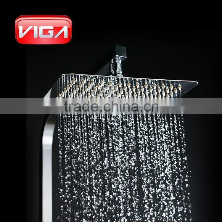 Square rain shower set bathroom thermostatic shower column faucet
