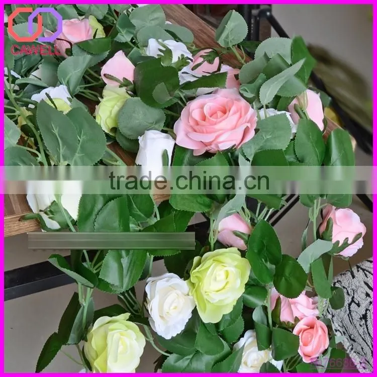 artificial rose vines white