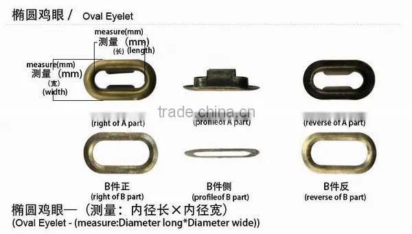 factory wholesale eyelet metal eyelet button