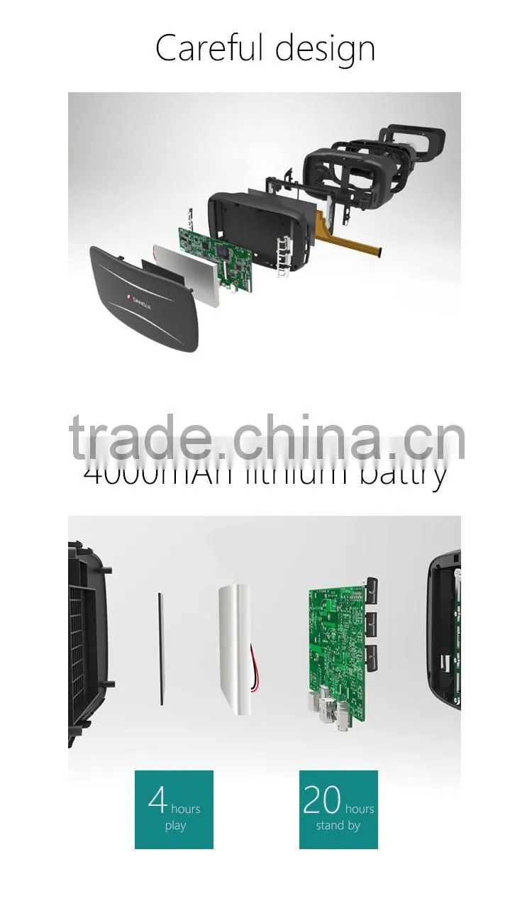 2017 high-end andriod 2k screen vr all in one 3d