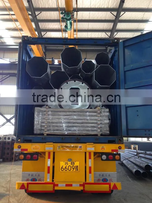 Steel galvanized microwave communications pole