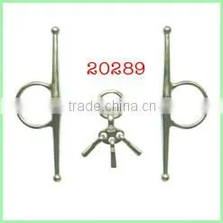 Stainless Steel Full Cheek Horse Bits with Ring & Player Linked Jointed Mouth