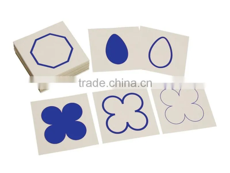 Montessori educational material for sale geometric shapes form card