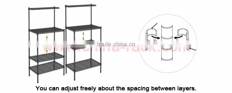 High Quality Chrome Carbon Steel Wire Mesh Shelving