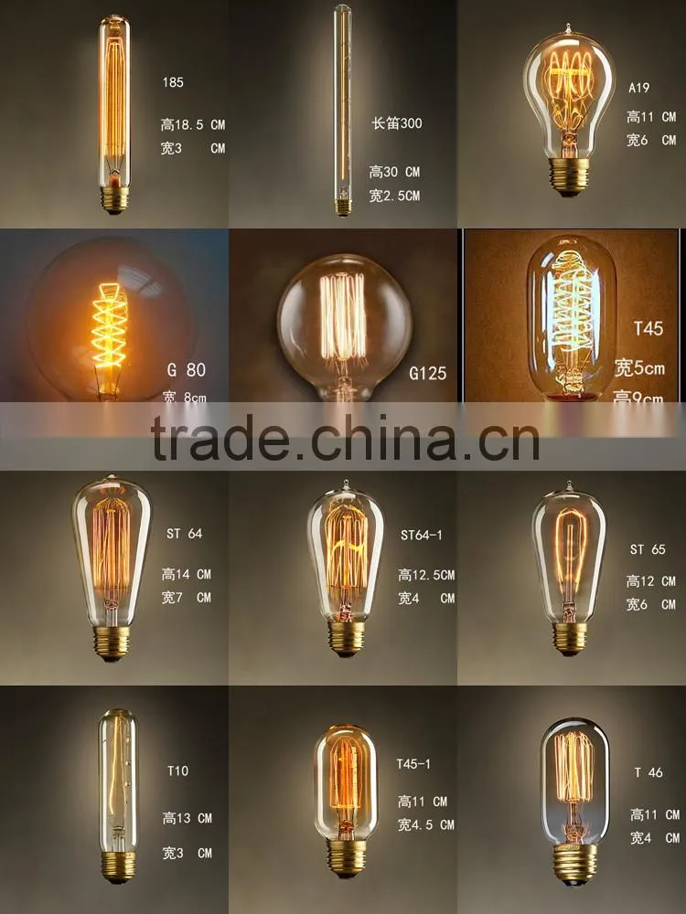 Antique Decorative Carbon Filament Bulb G95 E27 clear 110-130V or 220-240V