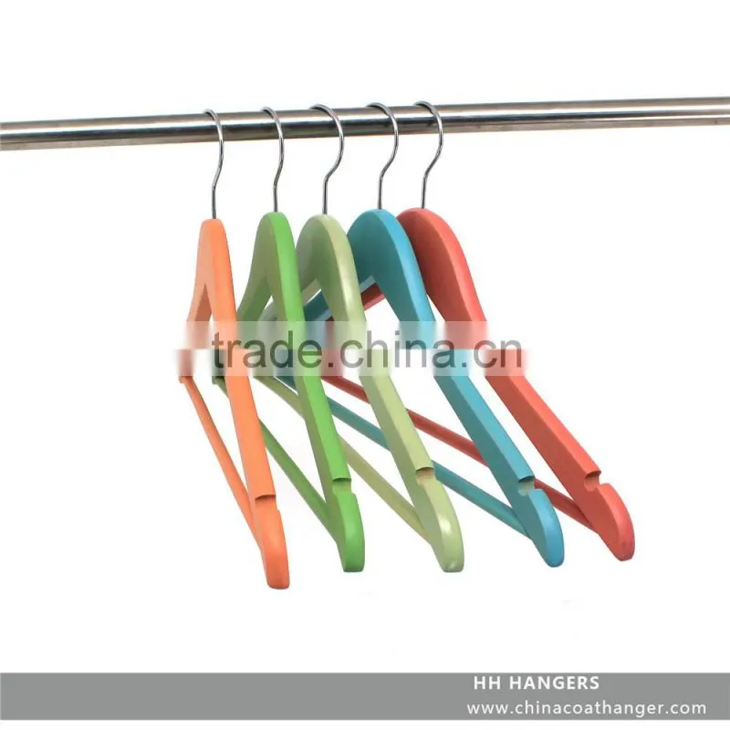 Natural wooden clips garment hotel anti theft ring wood hospitality coat hanger