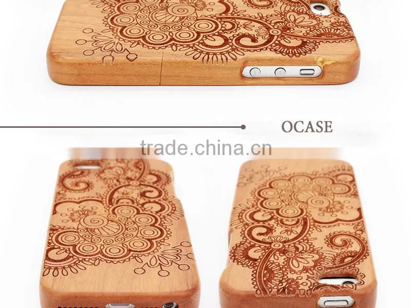 Luxury mobile phone case made of cherry wood for iphone 4s case.