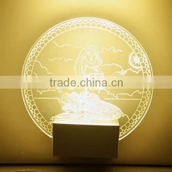 Mordern design multiple shapes customized pattern acrylic material LED lights wholesale
