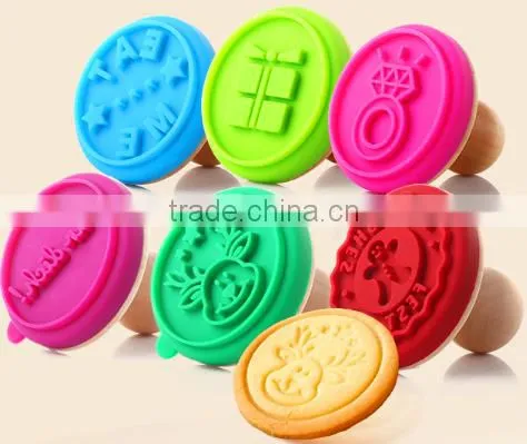 2016 trending products custom silicone cookies stamp