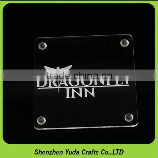 Custom made acrylic cup coasters, acrylic material elegant laser cut placemat coaster