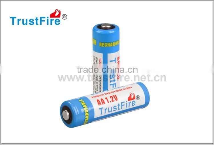 Trustfire original factory cylindrical battery 1.2V rechargeable AA NI-MH battery 2500mAh with Nipple top