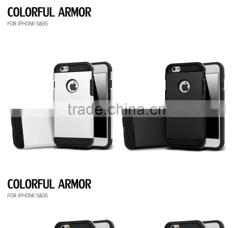2015 New arrival Slim Colorful Armor mobile phone case for iphone 5,back cover for iphone 5s,for iphone 5s case