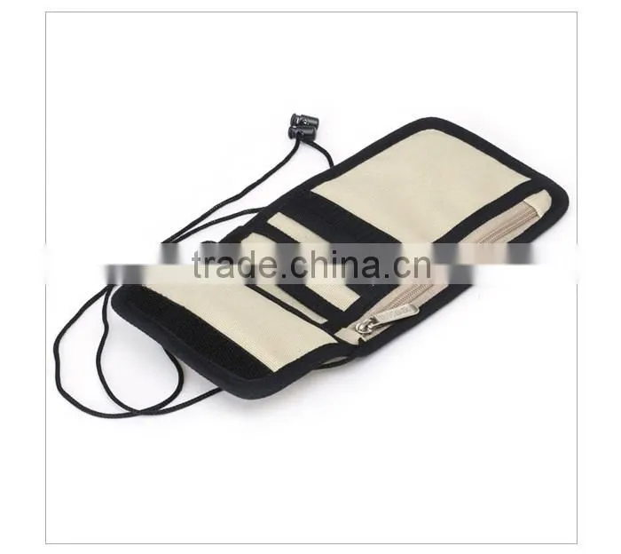 Hot sale nylon neck wallet for passport