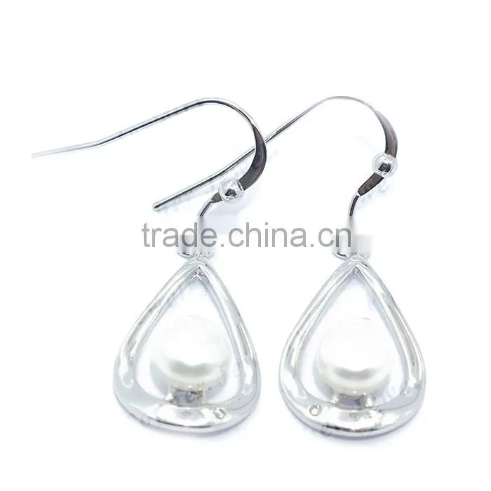Unique Design Pearl Earrings 925 silver Jewelry freshwater pearl earrings