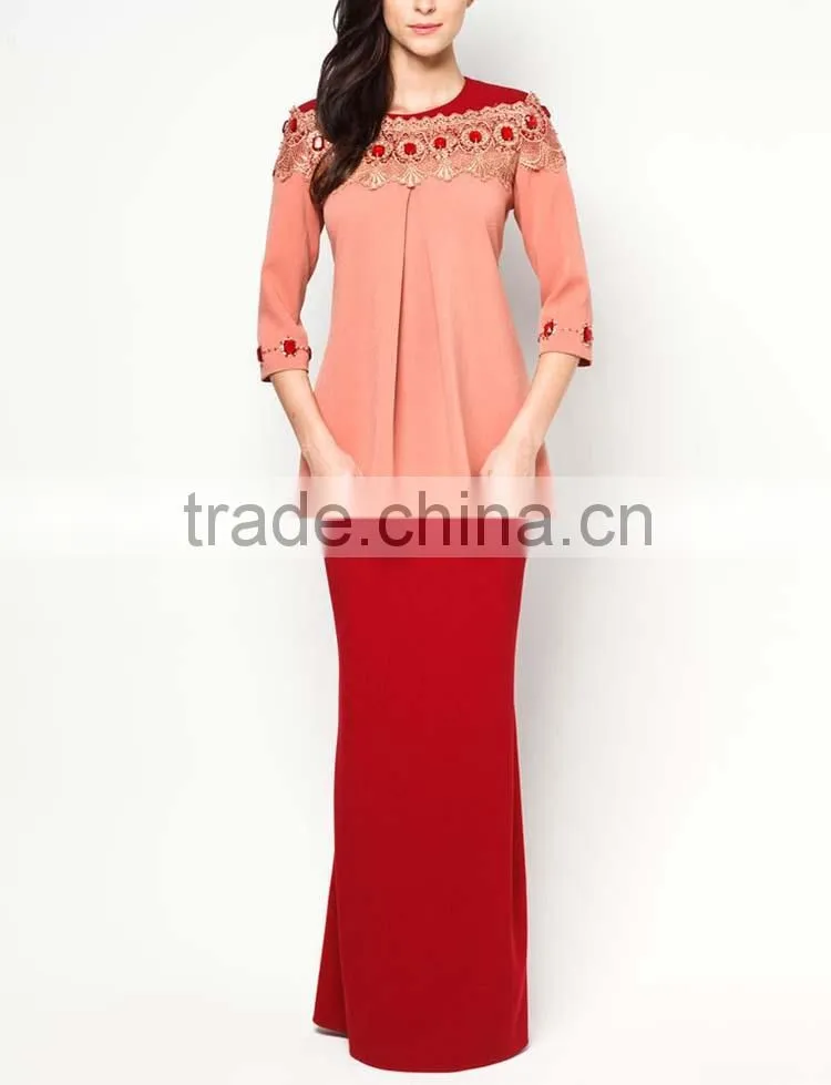 OEM supply alibaba china red skirt wholesale price muslim dress