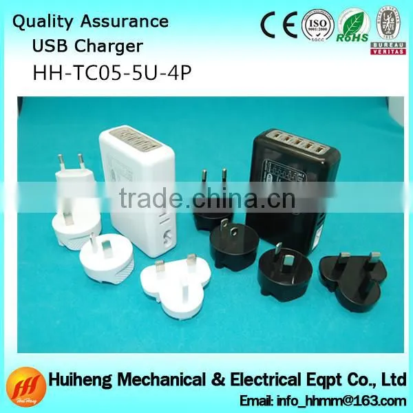 CE,FCC,RoHS 5 port usb wall charger,5 usb charger