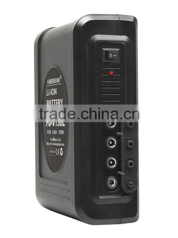 Broadcasting camcorder multi-function high capacity battery 13000mAh V190L with 4 voltage output for Sony Pansonic