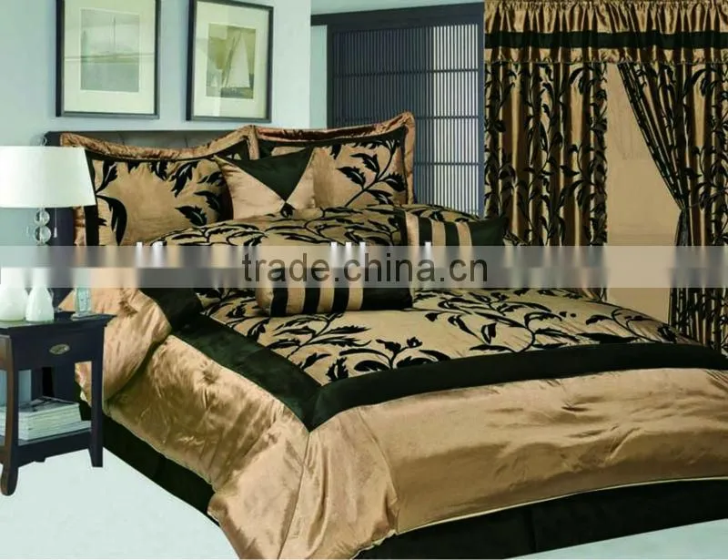 7Pcs Flocking Comforter Set