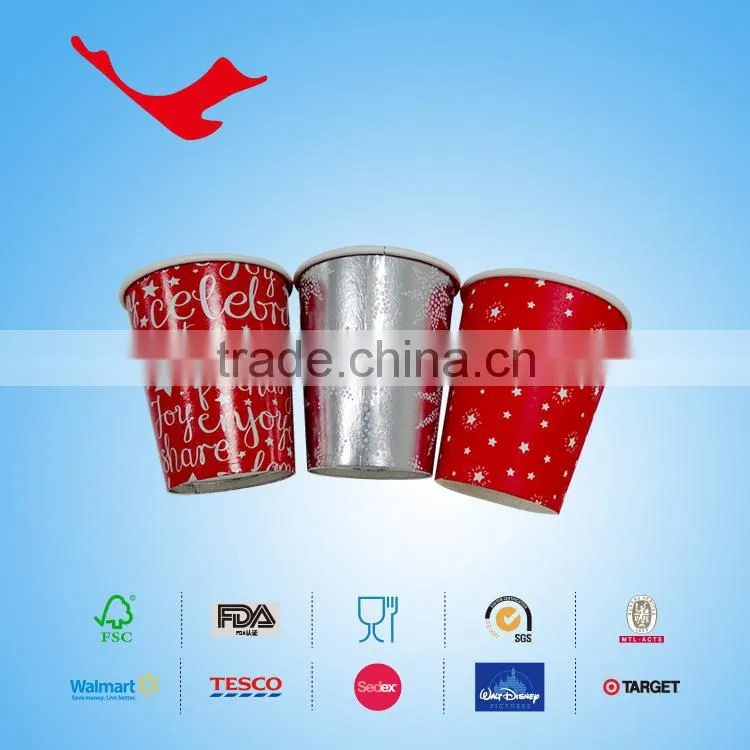 8oz PE coated Single wall disposable paper cups with Printing
