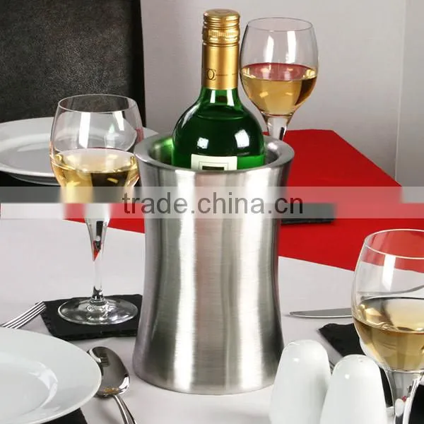 Stainless steel double walled wine cooler